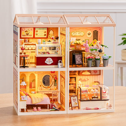 Rolife Super Creator Miniature House 4 in 1 Four Grid - Bộ mô hình nhà búp bê DIY 4 trong 1 - Rolife