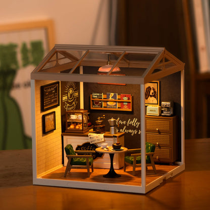 Rolife Plastic Miniature House - Daily Inspiration Cafe DW001B - Mô hình lắp ráp DIY - Rolife