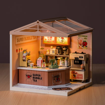 Rolife Plastic Miniature House - Double Joy Bubble Tea DW006 - Mô hình nhà nhựa tí hon lắp ráp - Rolife Super Creator