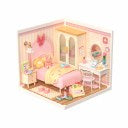 Rolife Lovely Pink Bedroom DIY Miniature House DW016 - Mô hình nhà gỗ tí hon tự lắp ráp - Rolife