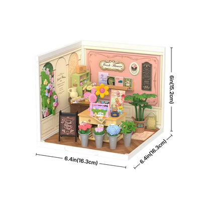 Rolife Fresh Flower Shop DIY Miniature House DW017B - Mô hình nhà búp bê tự lắp ráp - Rolife Super Creator