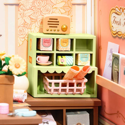 Rolife Fresh Flower Shop DIY Miniature House DW017B - Mô hình nhà búp bê tự lắp ráp - Rolife Super Creator
