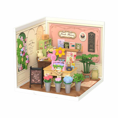 Rolife Fresh Flower Shop DIY Miniature House DW017B - Mô hình nhà búp bê tự lắp ráp - Rolife Super Creator