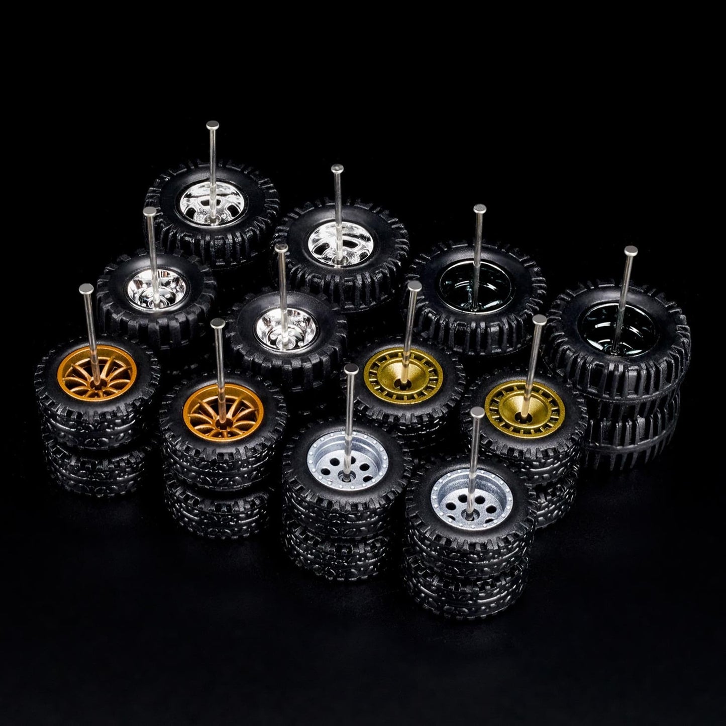 RLC Exclusive Real Riders Wheels Pack - Set 3 - Bộ Phụ Kiện Bánh Xe Địa Hình Hot Wheels HGK89 - Hình ảnh bổ sung 5