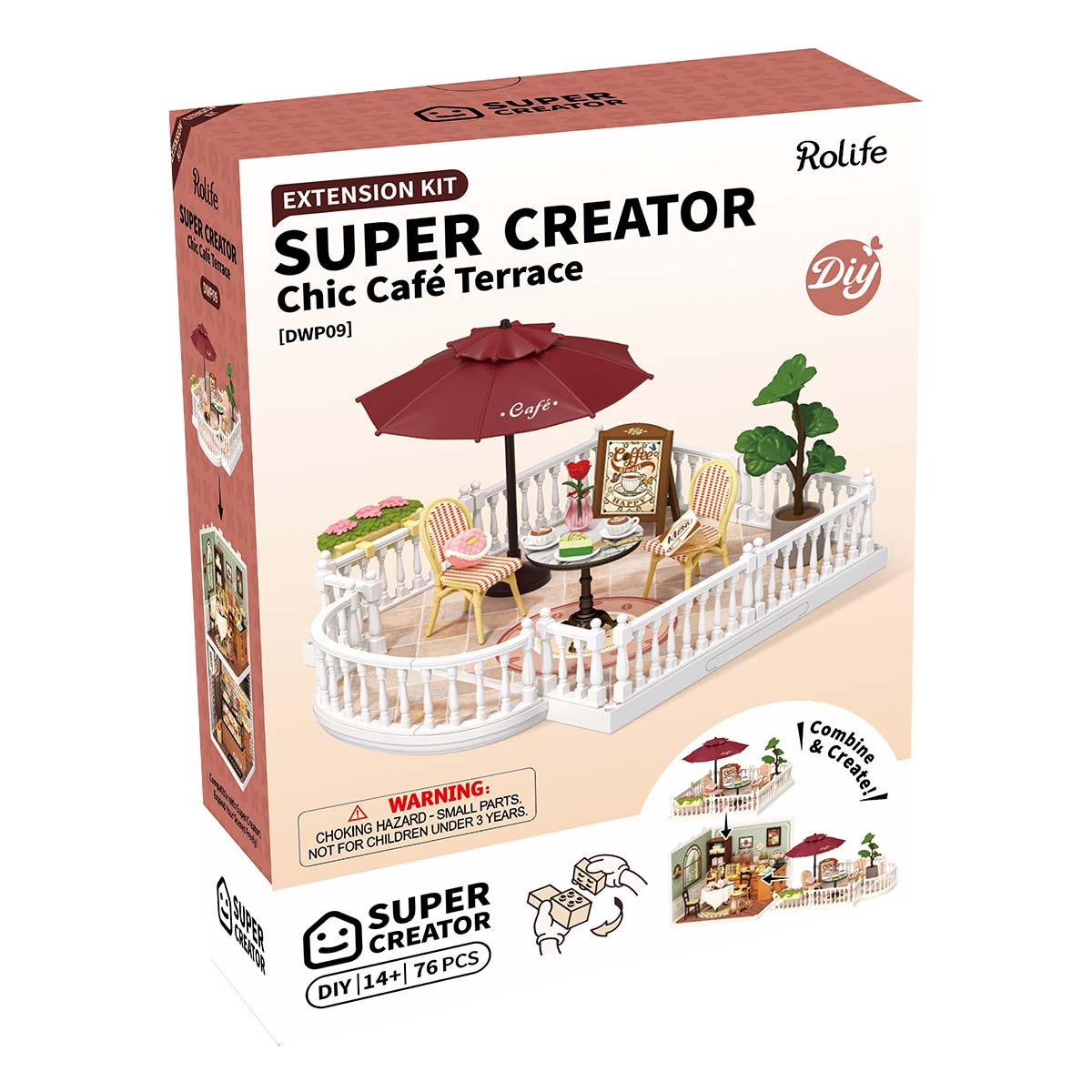 Rolife Super Creator 9-in-1 Miniature House - Mô hình nhà búp bê 9 ô trưng bày - Rolife