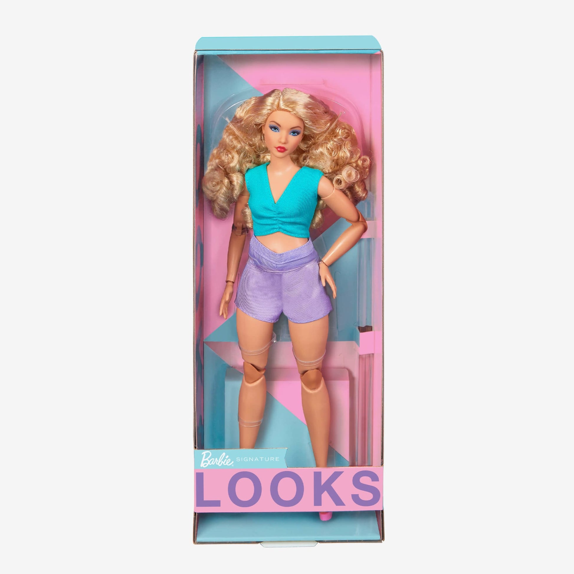Barbie Looks Doll (Curvy, Curly Blonde Hair) - Búp bê sưu tầm Barbie Signature Mattel HJW83 Mattel - ảnh 1 - Búp bê sưu tầm