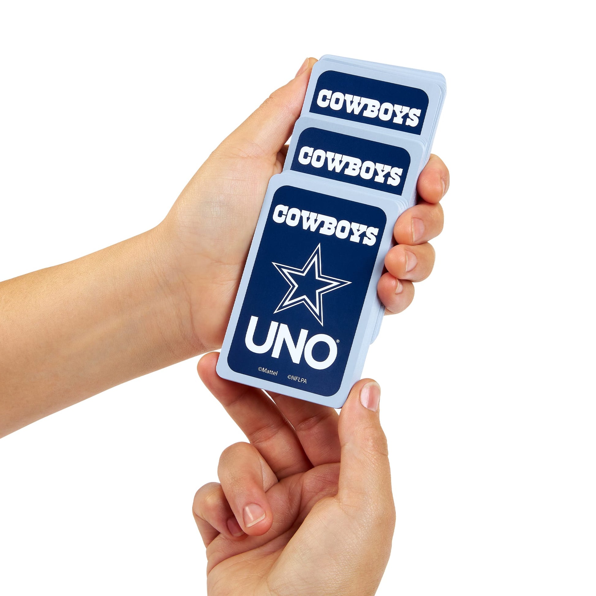 UNO Fandom NFL Dallas Cowboys Game Deck - Bộ Bài Thẻ Bài Thể Thao Mattel - Hình ảnh bổ sung 9