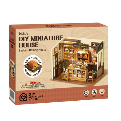 Rolife DIY Miniature House - Becka's Baking House - Mô hình nhà búp bê gỗ tự lắp ráp - Rolife DG161