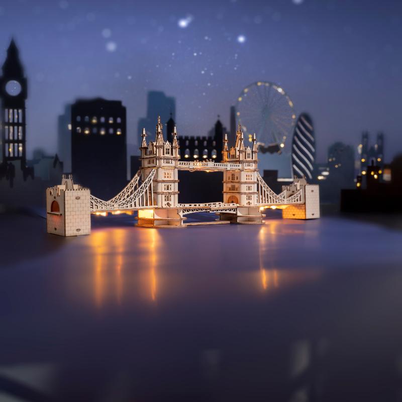 Rolife Modern 3D Wooden Puzzle - Tower Bridge Architecture TG412 - Mô hình gỗ 3D kiến trúc Cầu Tháp Luân Đôn - Rolife