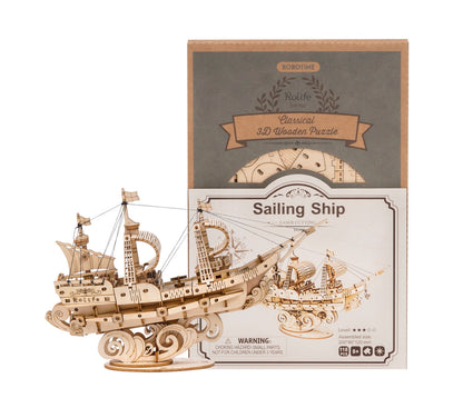 Rolife Modern 3D Wooden Puzzle - Sailling Ship TG305 - Mô hình thuyền buồm gỗ 3D lắp ráp - Rolife
