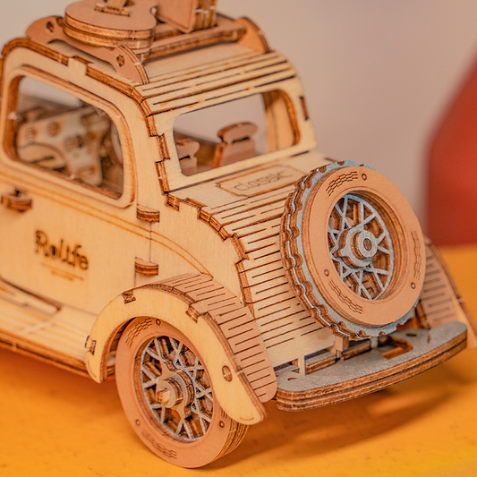 Rolife Modern 3D Wooden Puzzle - Vintage Car TG504 - Mô hình lắp ráp gỗ 3D xe hơi cổ điển - Rolife