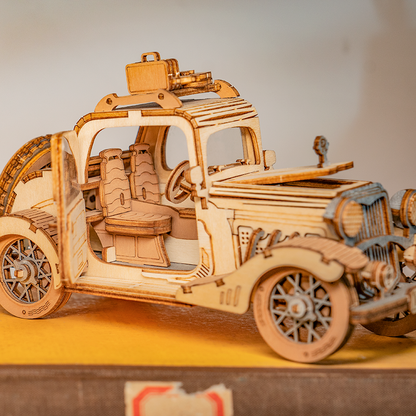 Rolife Modern 3D Wooden Puzzle - Vintage Car TG504 - Mô hình lắp ráp gỗ 3D xe hơi cổ điển - Rolife