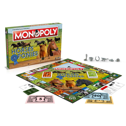 Horses & Ponies Monopoly Board Game - Board Game Gia Đình - Winning Moves - Hình ảnh chi tiết 2