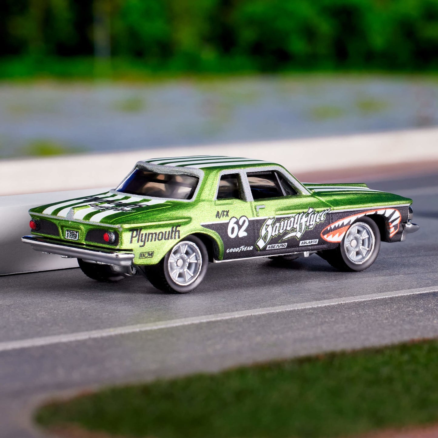 Matchbox 1962 Plymouth Savoy Mô Hình Xe Đua Drag 1:64 Matchbox - Góc nhìn khác 3