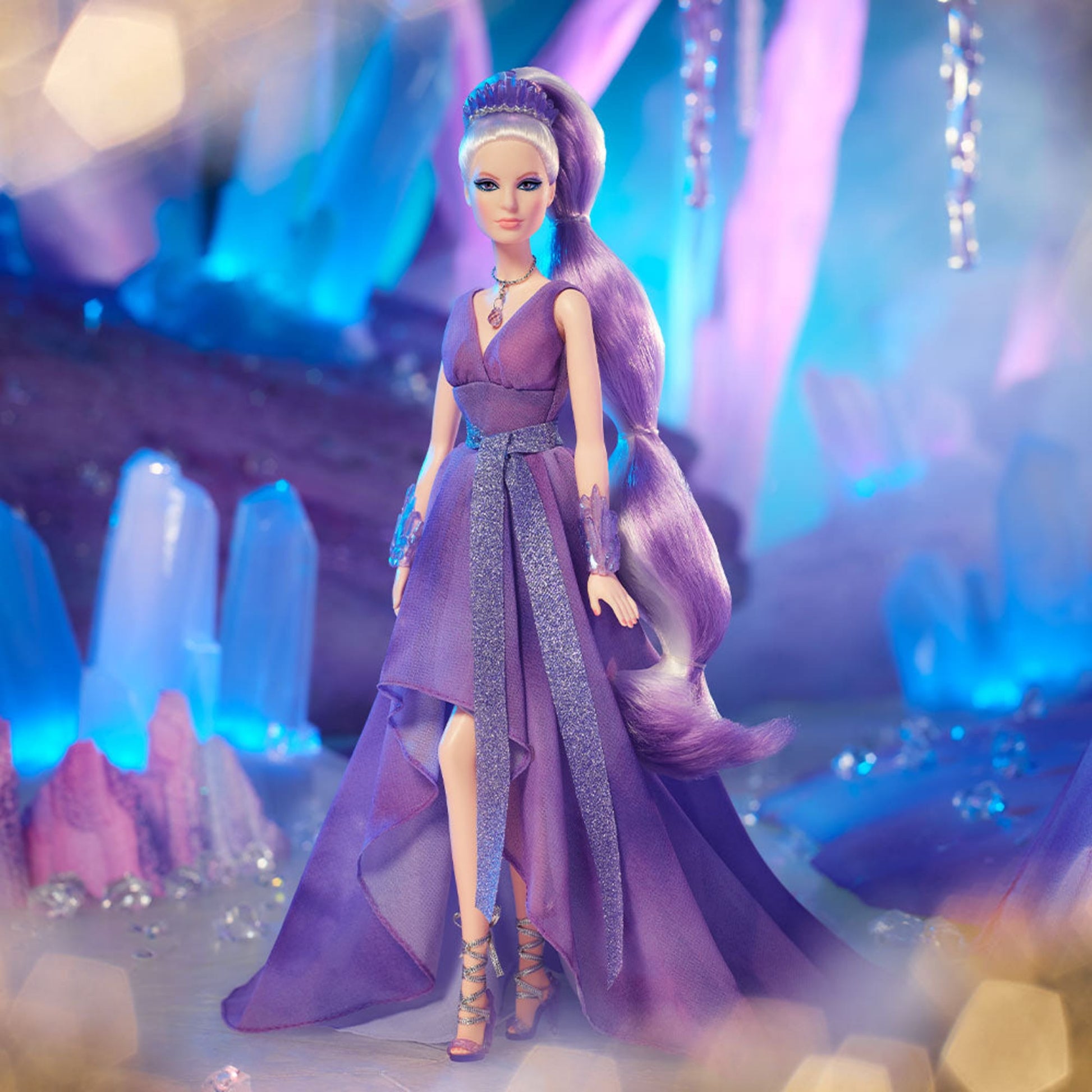 Barbie Crystal Fantasy Collection Doll - Búp Bê Sưu Tầm Thạch Anh Tím Barbie Signature - Hình ảnh bổ sung 5