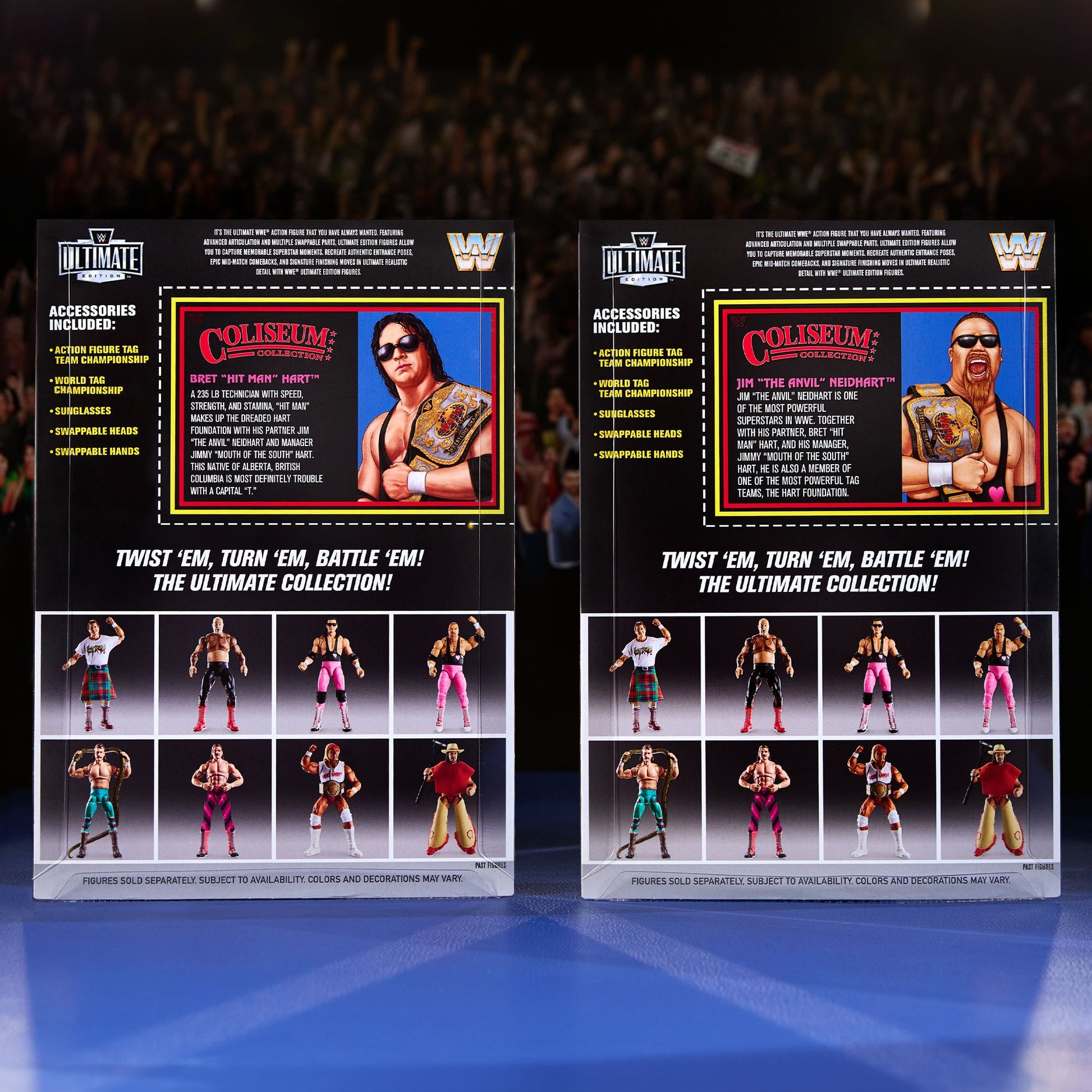 WWE Coliseum Collection Hart Foundation Action Figure 2-Pack - Bộ 2 Mô Hình Đồ Chơi Sưu Tầm - Mattel HVK93 - Hình ảnh bổ sung 4