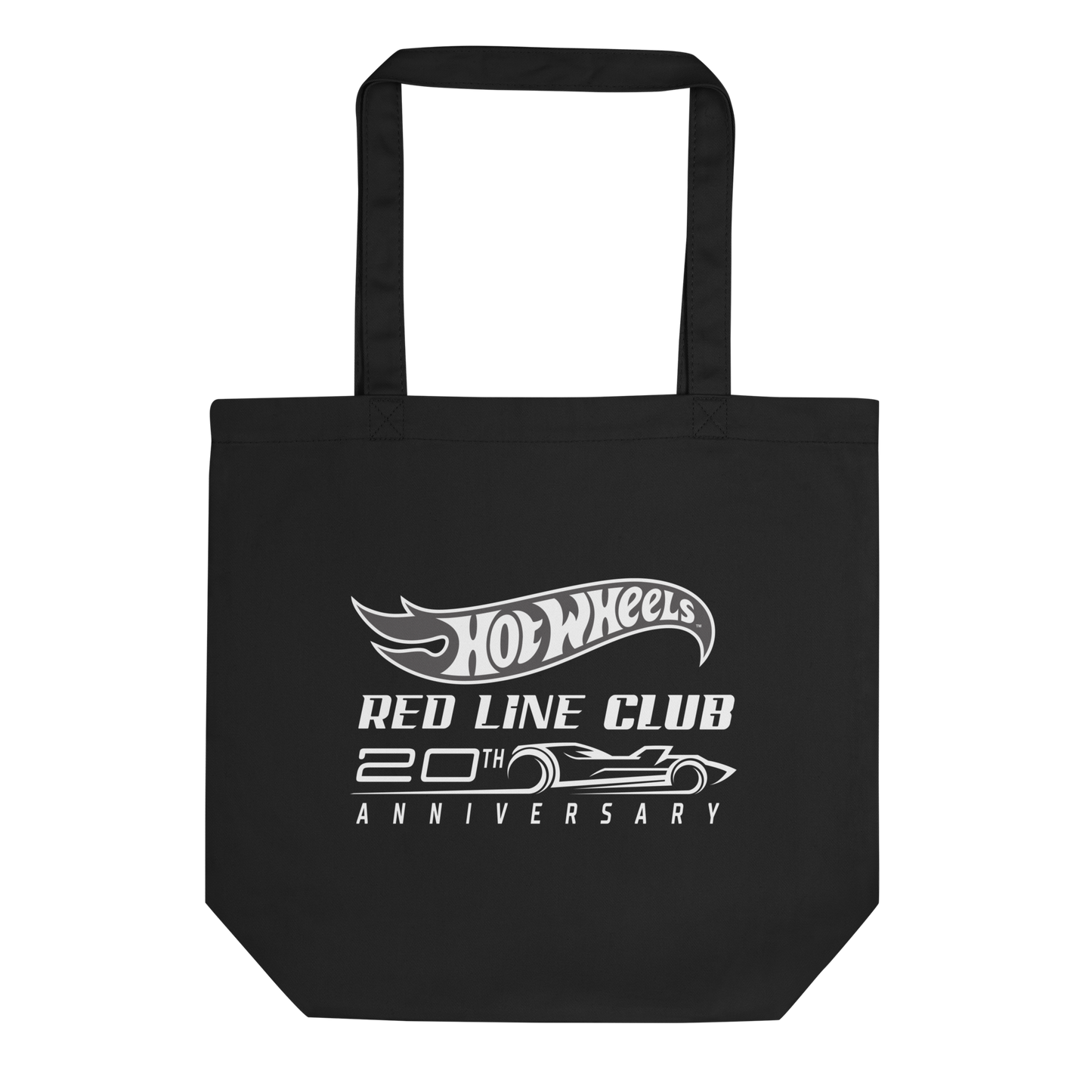 Hot Wheels® Red Line Club® 20th Anniversary Silhouette Logo Tote - Black - Túi Tote Bông Hữu Cơ Hot Wheels - Hình ảnh sản phẩm