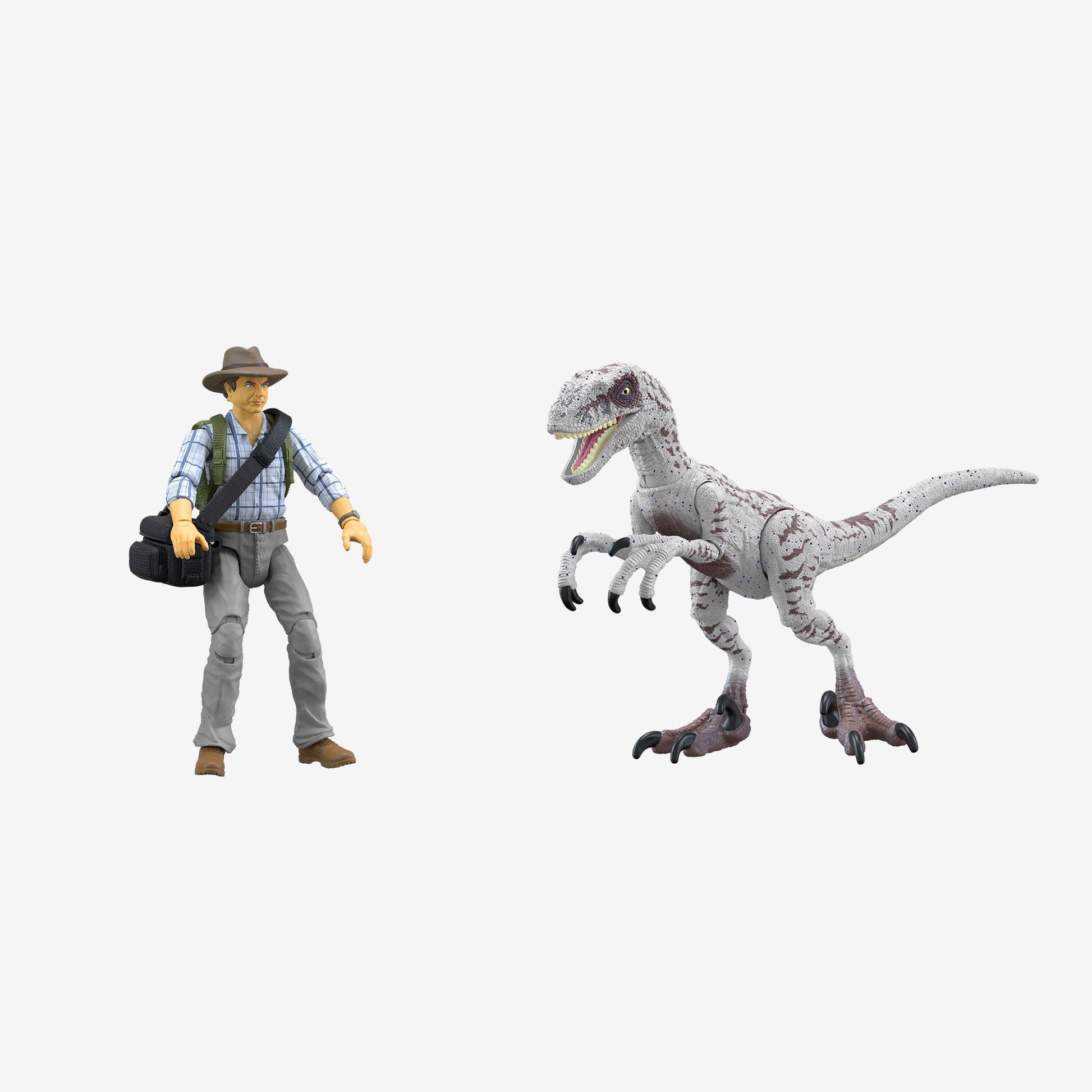 Jurassic World Toys Dr Grant & Raptor Figures Hammond Collection - Mô hình nhân vật - Mattel - Hình ảnh sản phẩm