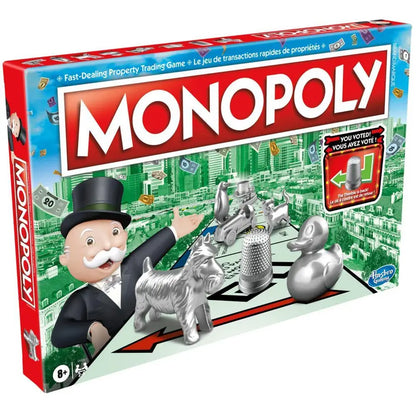 Monopoly Board Game, Classic Game with Storage Tray and Larger Tokens - Cờ Tỷ Phú Phiên Bản Kinh Điển - Hasbro