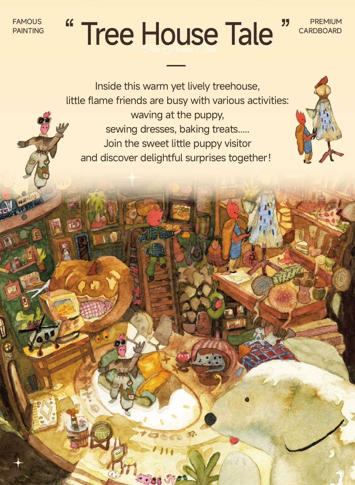 Rowood 1000 Piece Jigsaw Puzzle - Tree House Tale PT010 - Đồ chơi xếp hình 1000 mảnh - Rolife