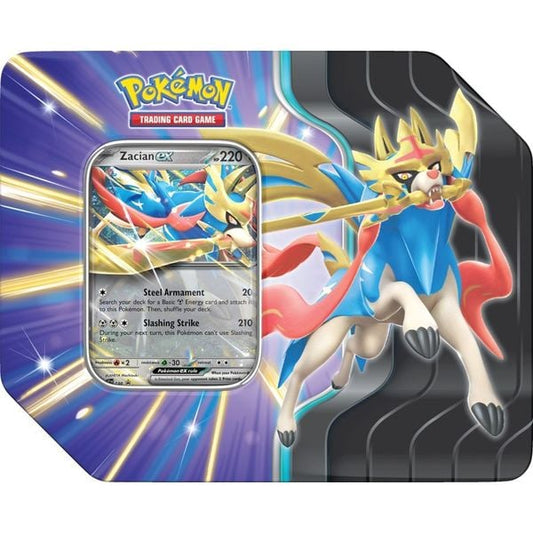 Thẻ bài Pokemon TCG Slashing Legends Tin 5 Pack - Zacian ex