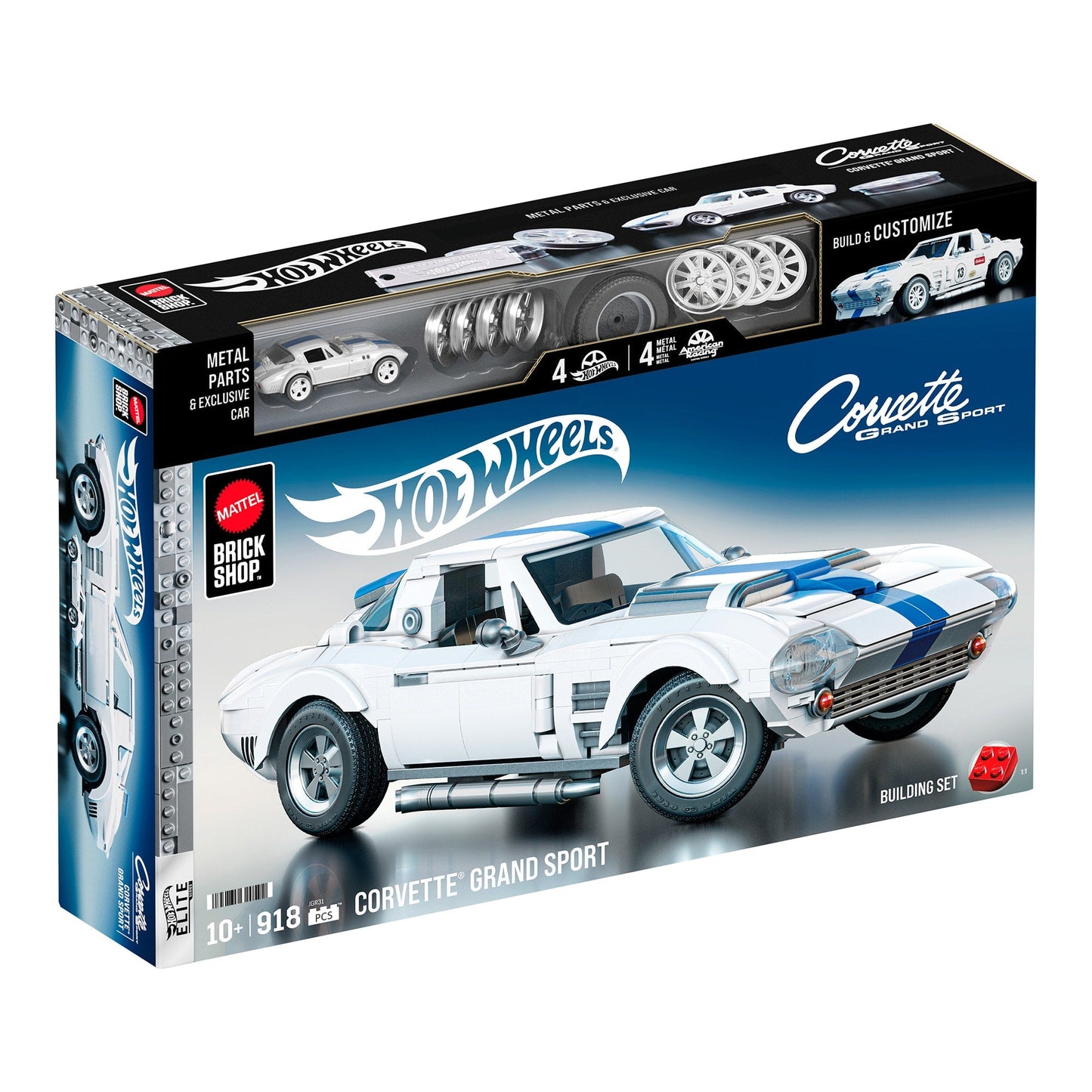 Mattel Brick Shop Hot Wheels Corvette Grand Sport Building Set