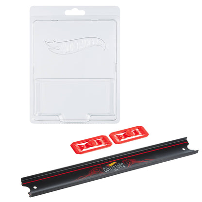 Hot Wheels Elite 64 Clamshell & Track Pack - Bộ 10 Hộp Bảo Vệ Card và Đường Đua - Mattel HMY20 - Hình ảnh sản phẩm