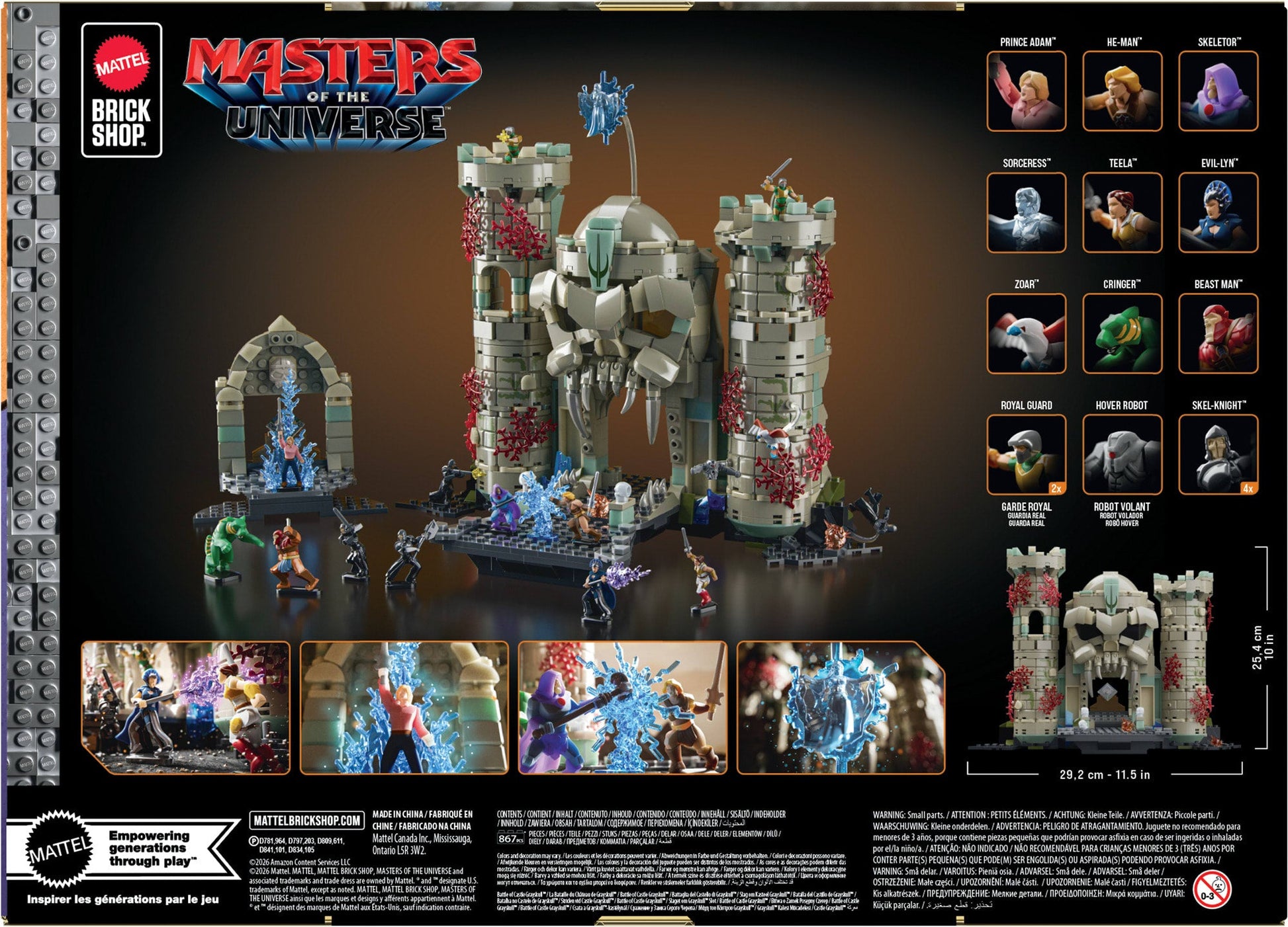 Mattel Brick Shop Masters of the Universe Battle of Castle Grayskull Building Set