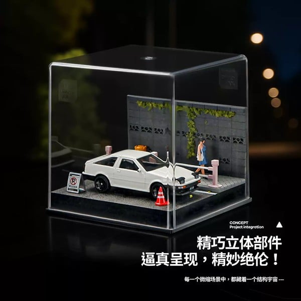 Diorama 1:64 Kèm Hộp Trưng Bày - Bờ Tường Bên Đường 82013