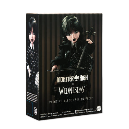 Mattel Creations Exclusive Paint It Black Fashion Pack - Bộ Phụ Kiện Thời Trang Búp Bê Monster High x Wednesday - Hình ảnh chi tiết 2