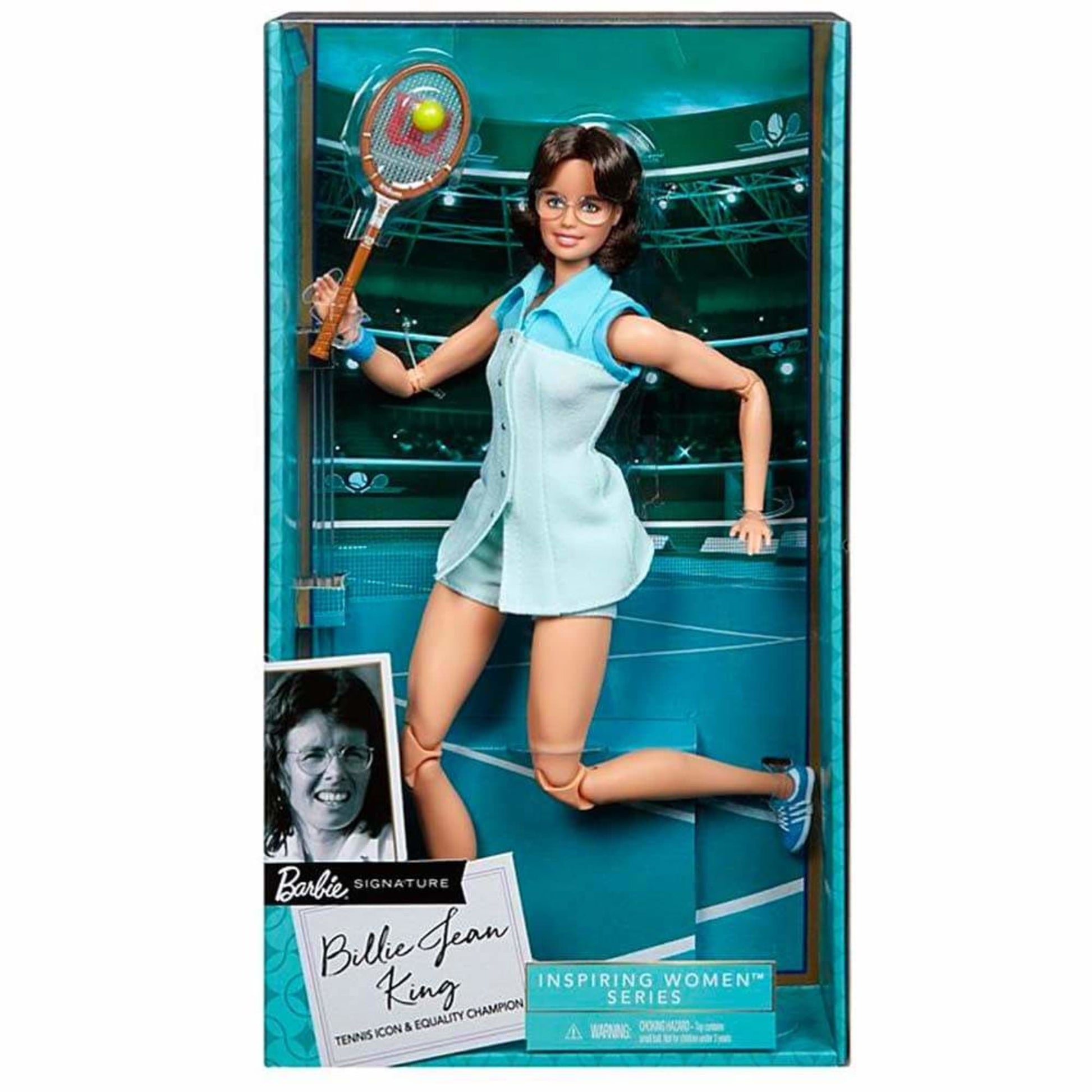 Billie Jean King Barbie Inspiring Women Series Doll - Búp bê Sưu tầm Huyền thoại Quần vợt - Mattel GHT85 Mattel - ảnh 4 - Col