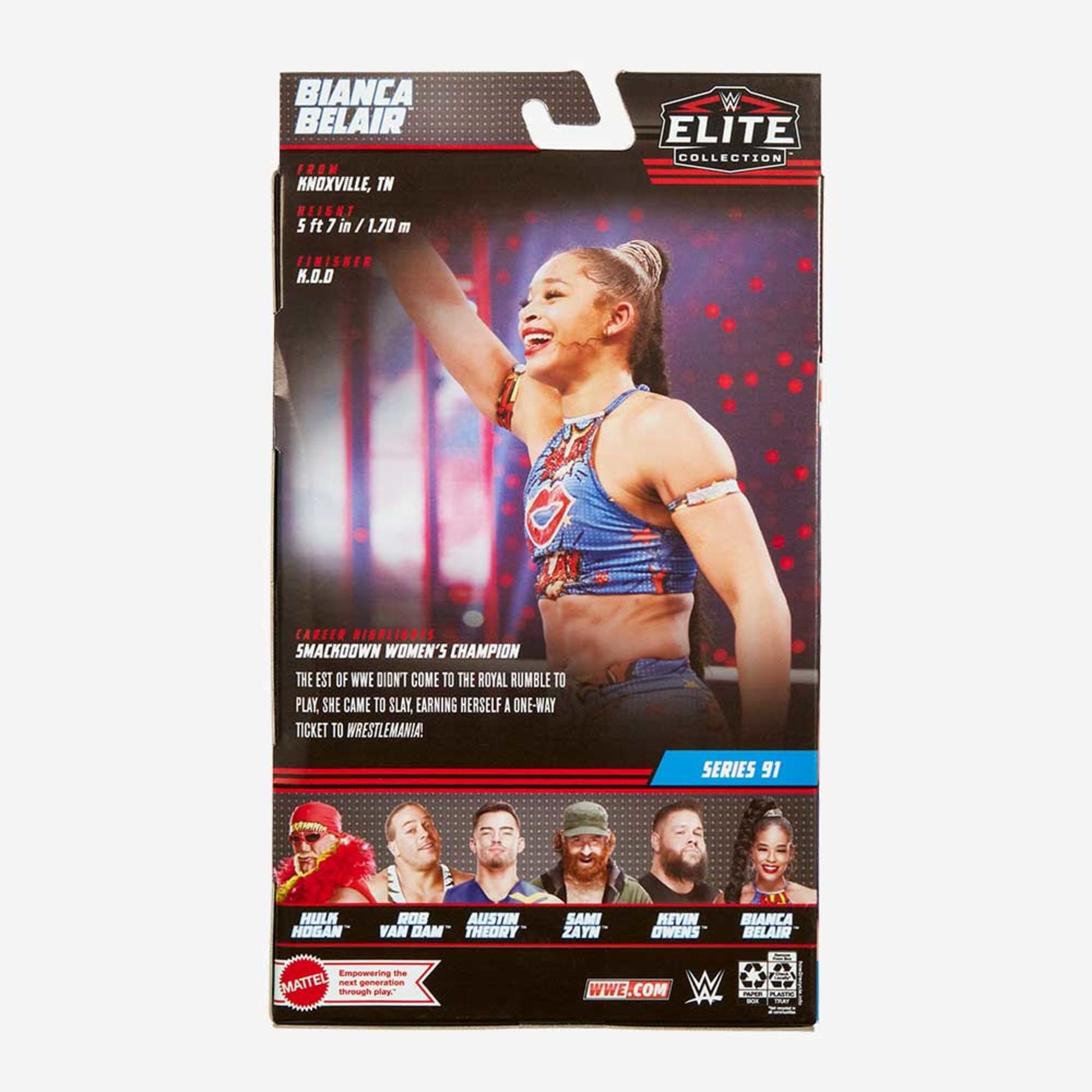 WWE Bianca Belair Elite Collection Action Figure - Mô Hình Nhân Vật WWE Cao Cấp - Mattel HDF18 - Hình ảnh bổ sung 7