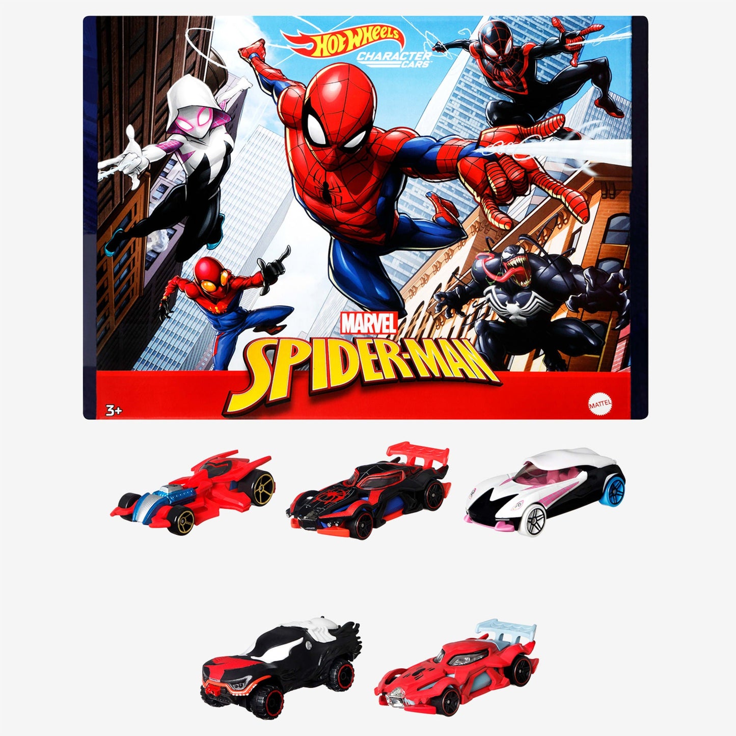 Hot Wheels Character Cars Spider-Man 5-Pack - Bộ 5 Xe Mô Hình Nhân Vật - Mattel - Hình ảnh bổ sung 7