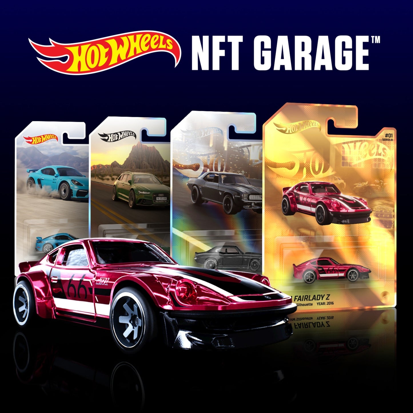 Hot Wheels NFT Garage Series 8: Standard Pack of 7 Virtual Collectibles - Gói Thẻ Xe Mô Hình Ảo Mattel - Hình ảnh sản phẩm