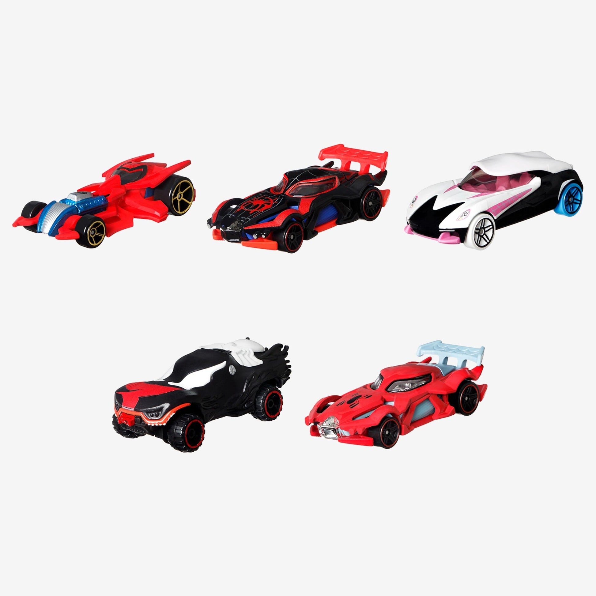 Hot Wheels Character Cars Spider-Man 5-Pack - Bộ 5 Xe Mô Hình Nhân Vật - Mattel - Hình ảnh sản phẩm