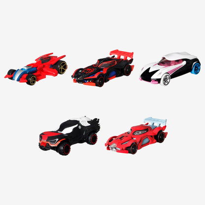 Hot Wheels Character Cars Spider-Man 5-Pack - Bộ 5 Xe Mô Hình Nhân Vật - Mattel - Hình ảnh sản phẩm