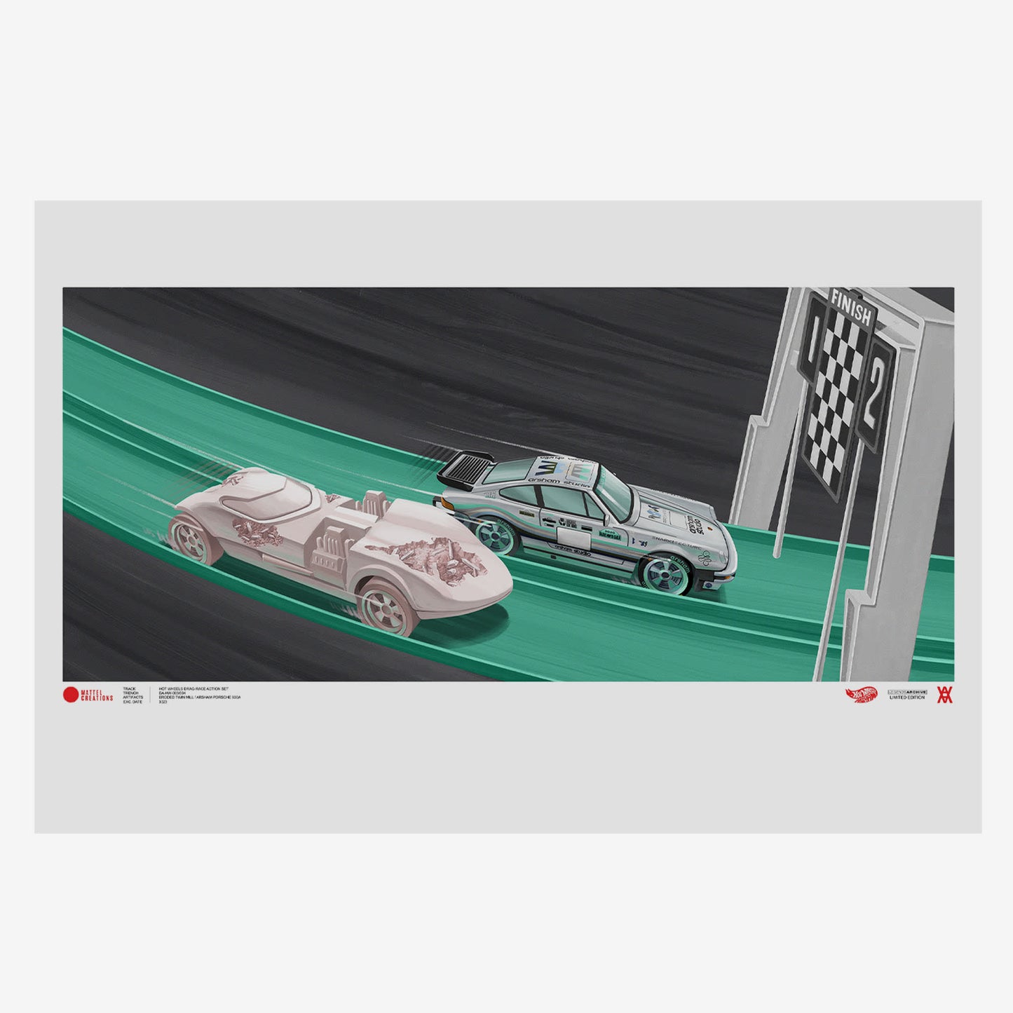 Hot Wheels x Daniel Arsham Legends Archive Lap 3 Poster - Áp Phích Nghệ Thuật Sưu Tầm - Hot Wheels - Hình ảnh chi tiết 2