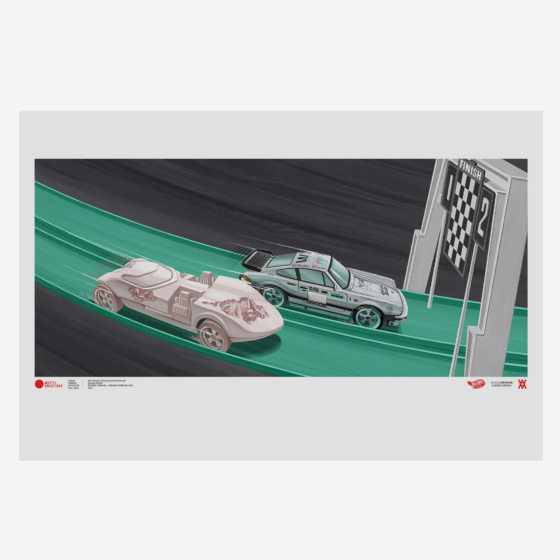 Hot Wheels x Daniel Arsham Legends Archive Lap 3 Poster - Áp Phích Nghệ Thuật Sưu Tầm - Hot Wheels - Hình ảnh chi tiết 2