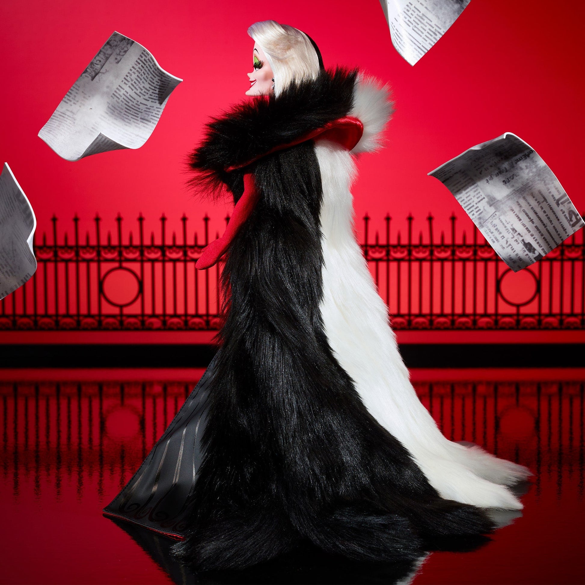 Disney Darkness Descends Cruella De Vil Doll - Búp Bê Phản Diện Sưu Tầm Cao Cấp - Mattel HWP46 - Hình ảnh chi tiết 2