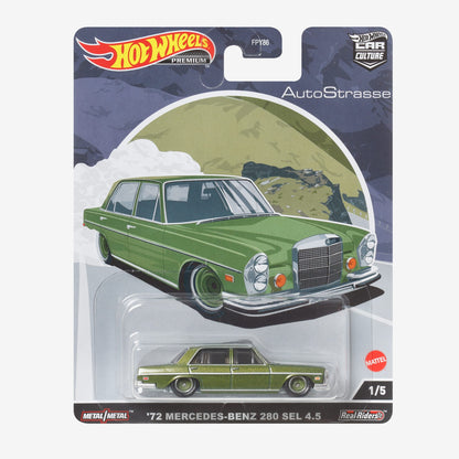 Hot Wheels Car Culture Circuit Legends Vehicles - ‘71 Mercedes-Benz 280 SEL 4.5 Mô Hình Xe Die-cast Cao Cấp Mattel - Hình ảnh chi tiết 2