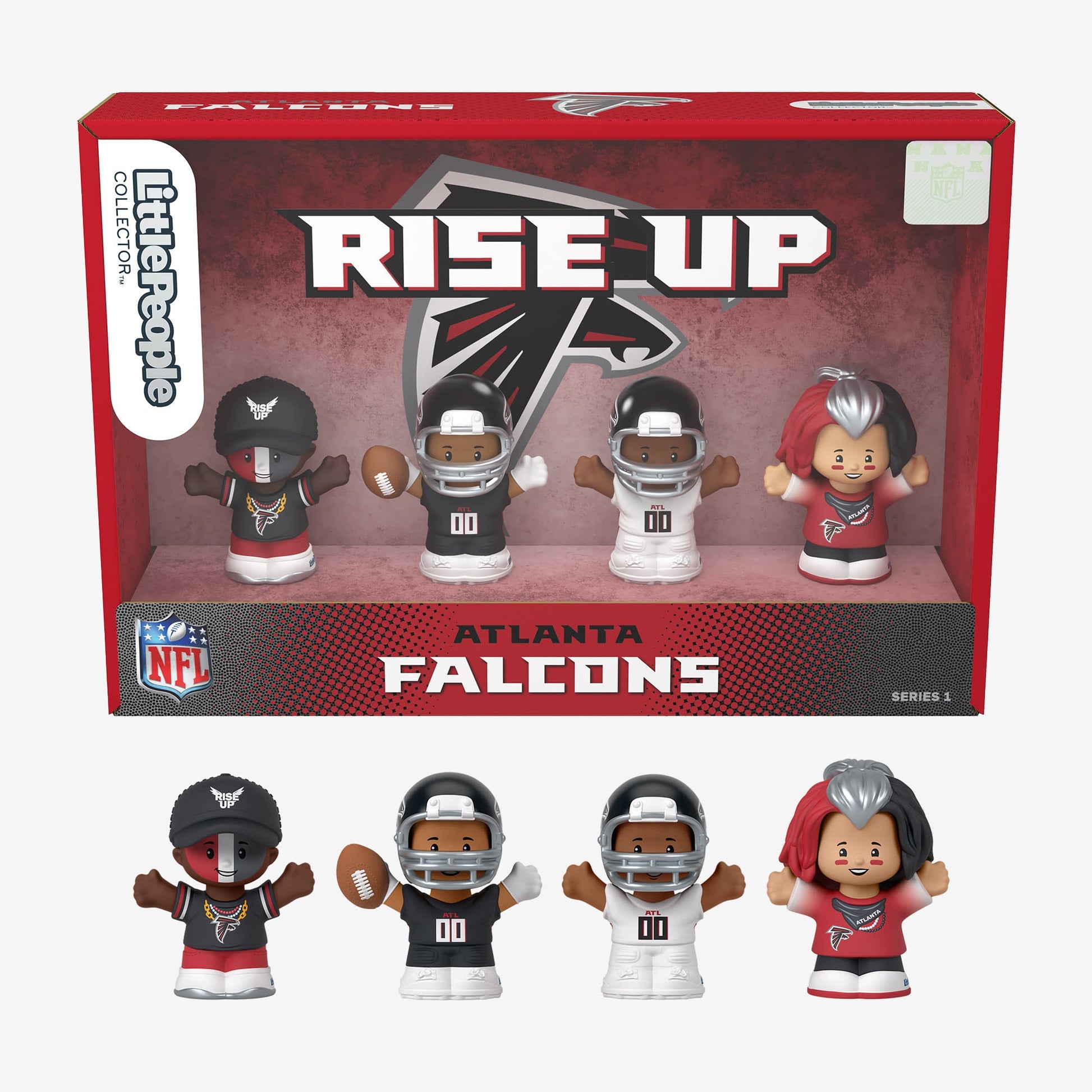 Little People Collector x NFL Atlanta Falcons Set - Bộ Mô Hình Nhân Vật Đồ Chơi Sưu Tầm - Mattel HNJ34 - Góc nhìn khác 3