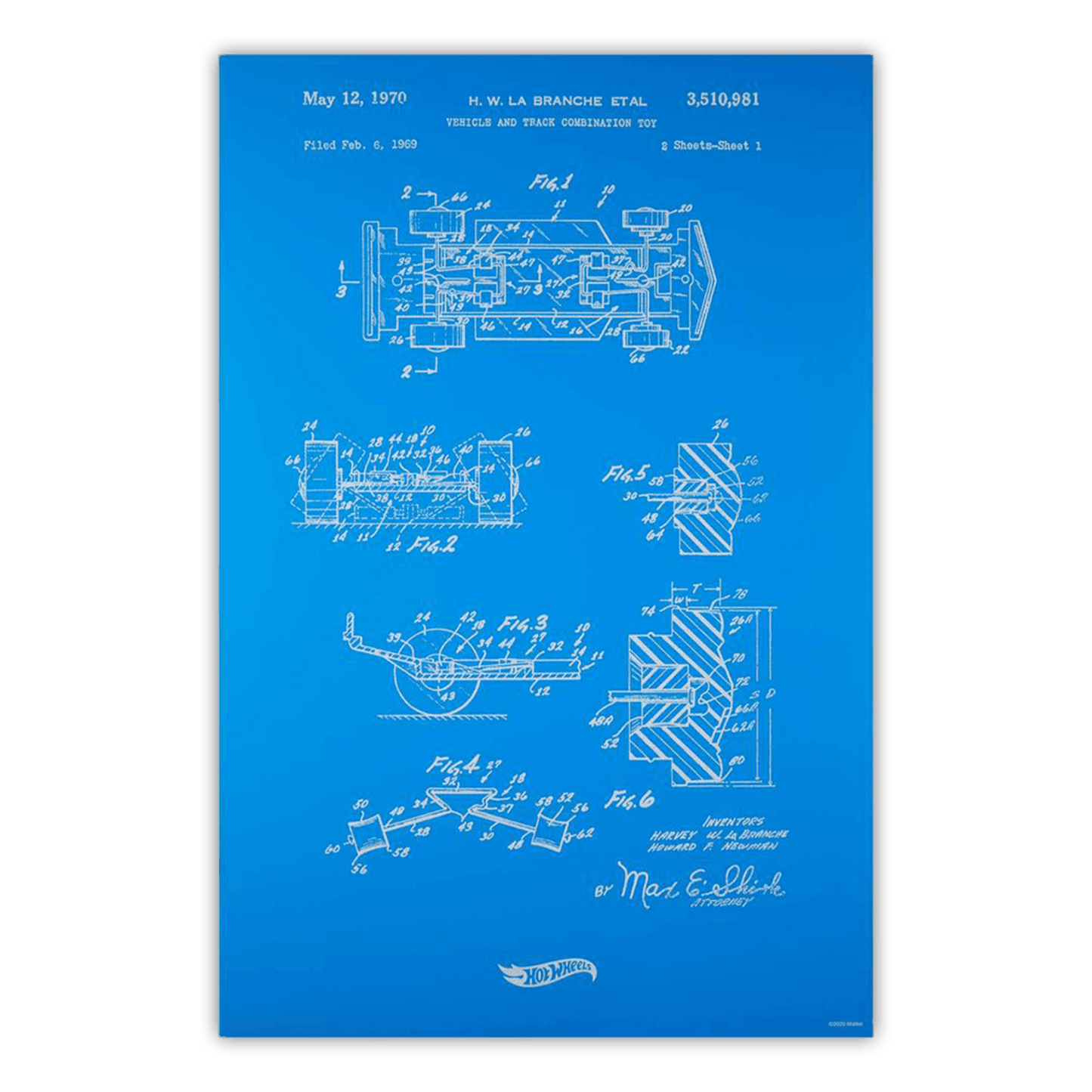 Art of Engineering Hot Wheels Print - Tranh In Kỹ Thuật Sưu Tầm - Mattel Creations - Hình ảnh sản phẩm