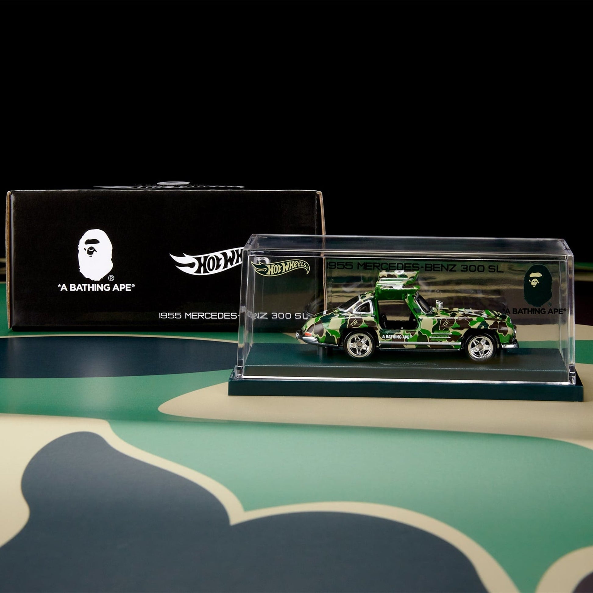 BAPE Hot Wheels 1955 Mercedes-Benz 300 SL - Mô Hình Xe Đồ Chơi Sưu Tầm - Mattel Mattel Creations - ảnh 1 - Mô hình xe hơi