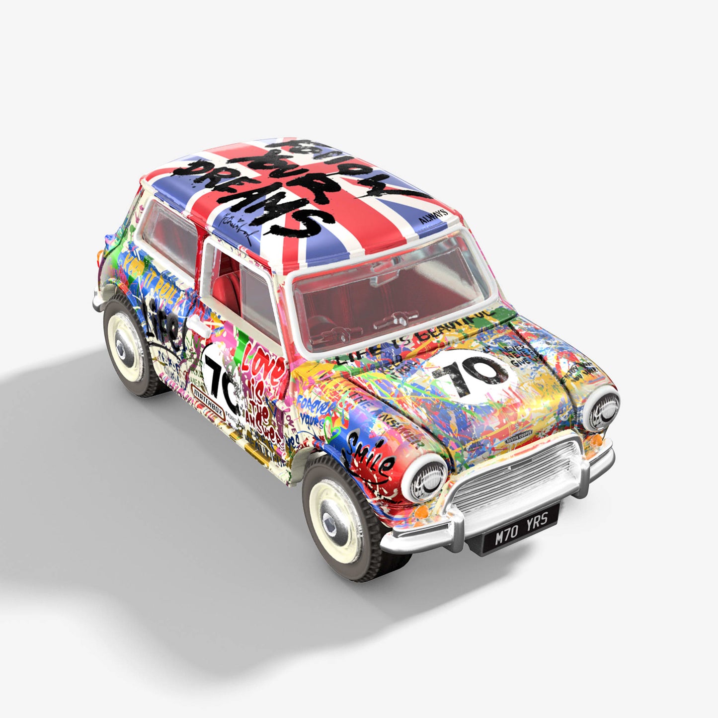 Matchbox x Mr Brainwash 1964 Austin Mini Cooper S Mô Hình Xe Die-cast Nghệ Thuật Matchbox - Hình ảnh bổ sung 5