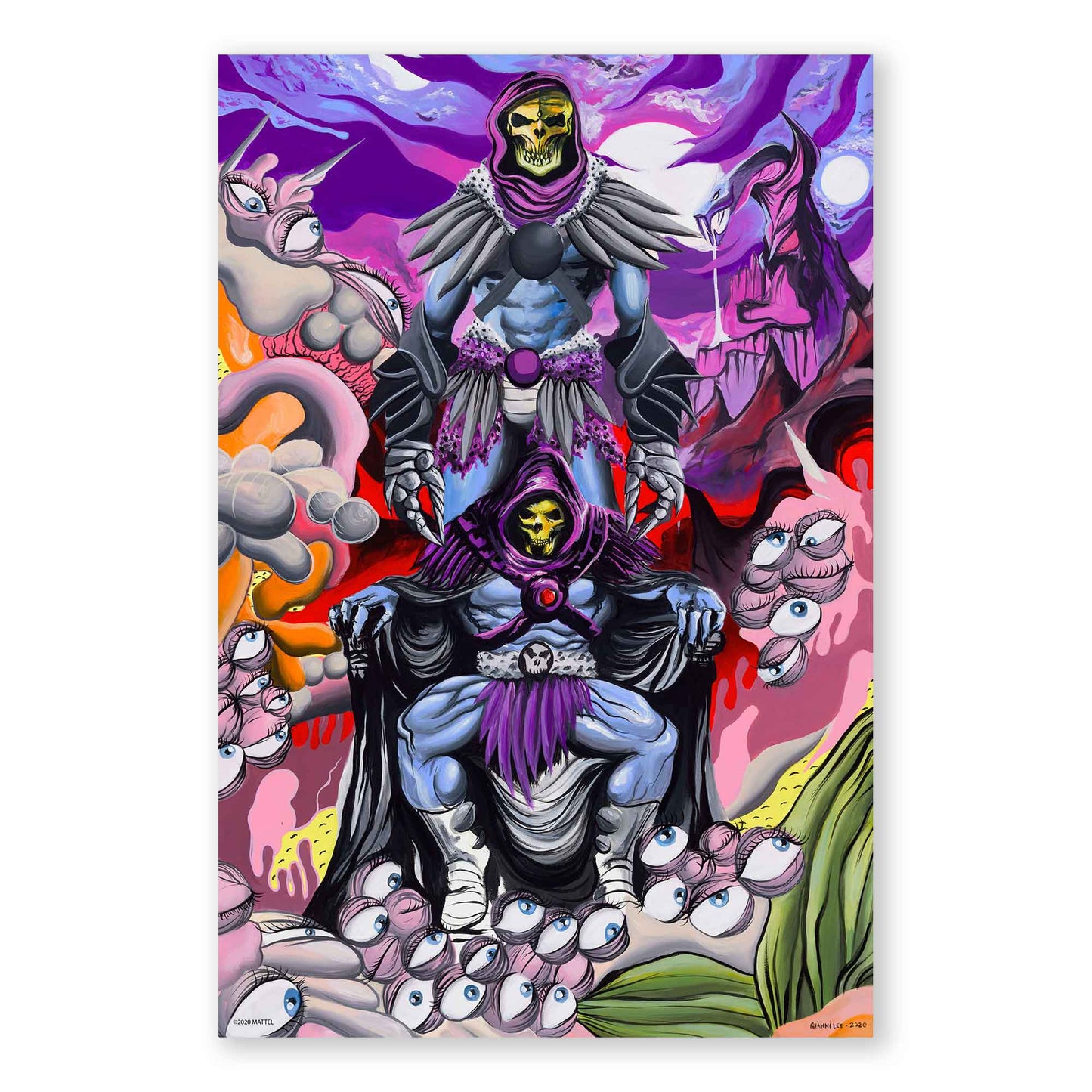 Gianni Lee X Skeletor Artist Print - Tranh Nghệ Thuật Sưu Tầm - Masters of the Universe - Hình ảnh sản phẩm