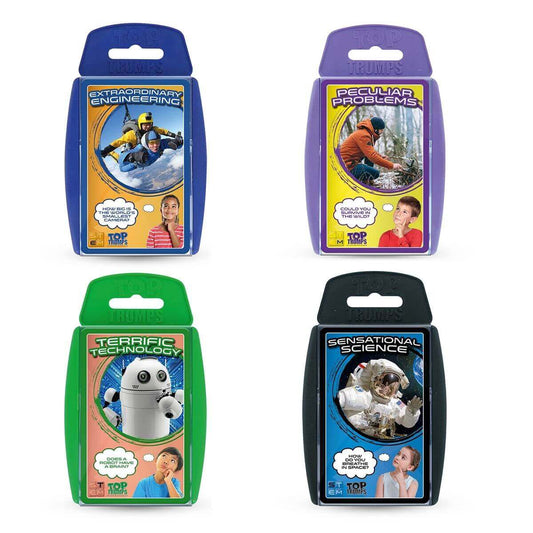STEM Learning Top Trumps 4 Pack Card Game Bundle - Bộ Bài Giáo Dục STEM - Winning Moves - Hình ảnh sản phẩm