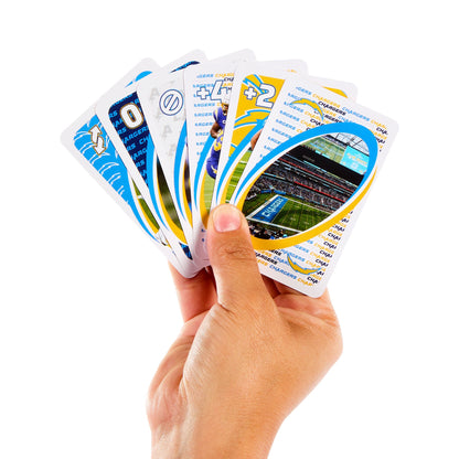 UNO Fandom NFL Los Angeles Chargers Game Deck - Bộ Bài Thẻ Bài Sưu Tầm Mattel - Hình ảnh chi tiết 2