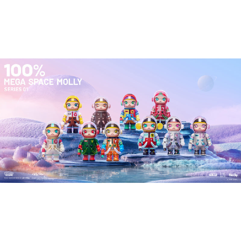 Mega Collection 100% Space Molly Series 1 - Mô hình Blind Box Art Toy - POP MART
