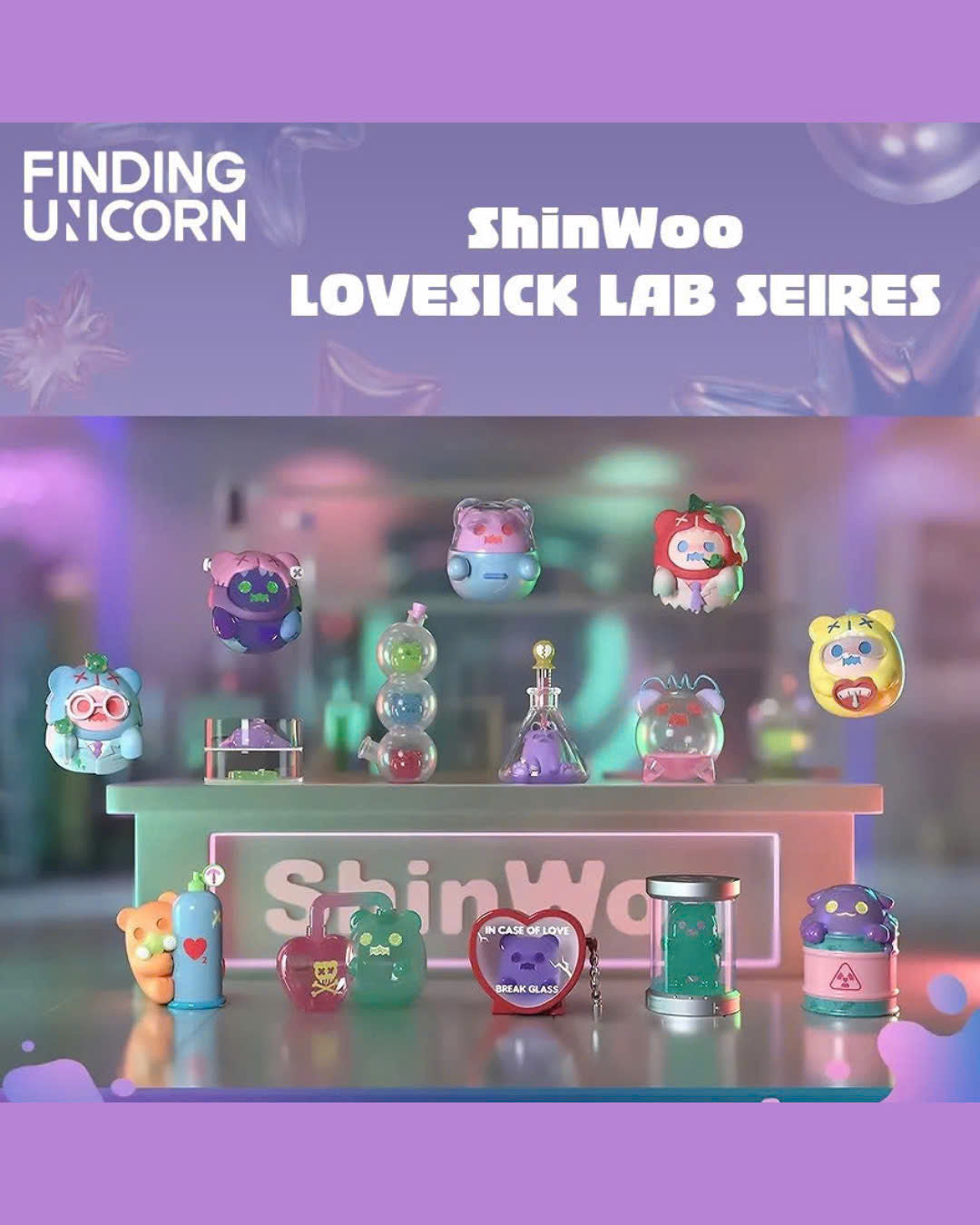 Shinwoo Lovesick Lab Blind Box Series - Mô hình Blind Box chính hãng Finding Unicorn - Hình ảnh sản phẩm