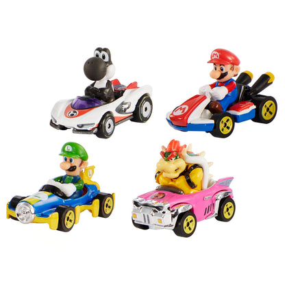 Hot Wheels Mario Kart Characters and Die-Cast Kart Vehicles, Set of 4 - Xe Mô Hình Đồ Chơi Die-cast 1:64 - Hot Wheels - Hình ảnh chi tiết 2